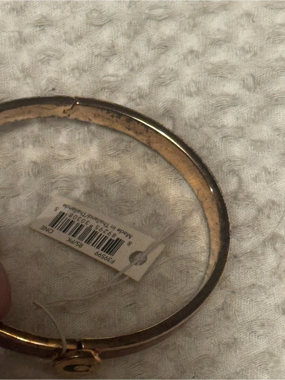 Coach Gold-Tone Pink Glitter C Initial Bangle Bracelet F39599 - Picture 3 of 15